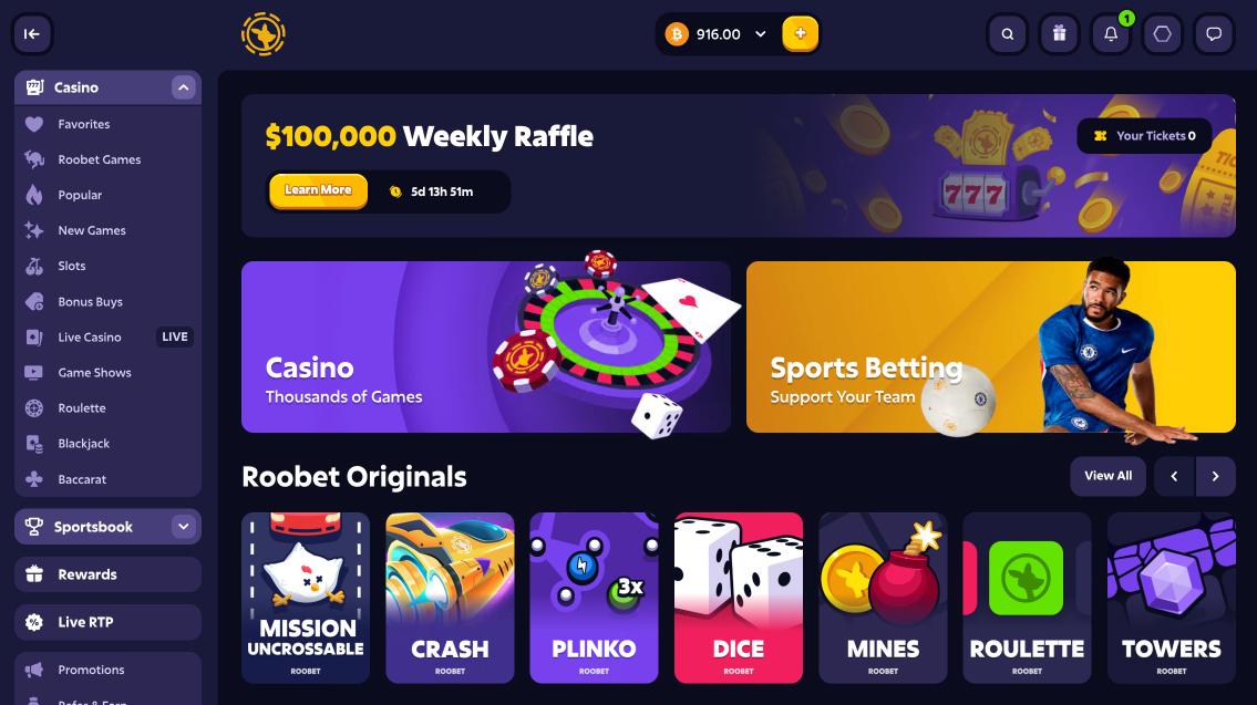Roobet casino desktop app