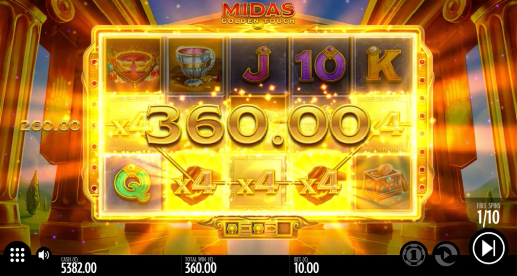 Midas Golden Touch by Thunderkick win