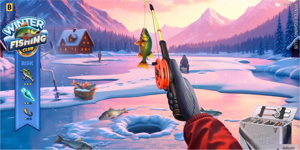 Winter fishing club by BGaming on desktop