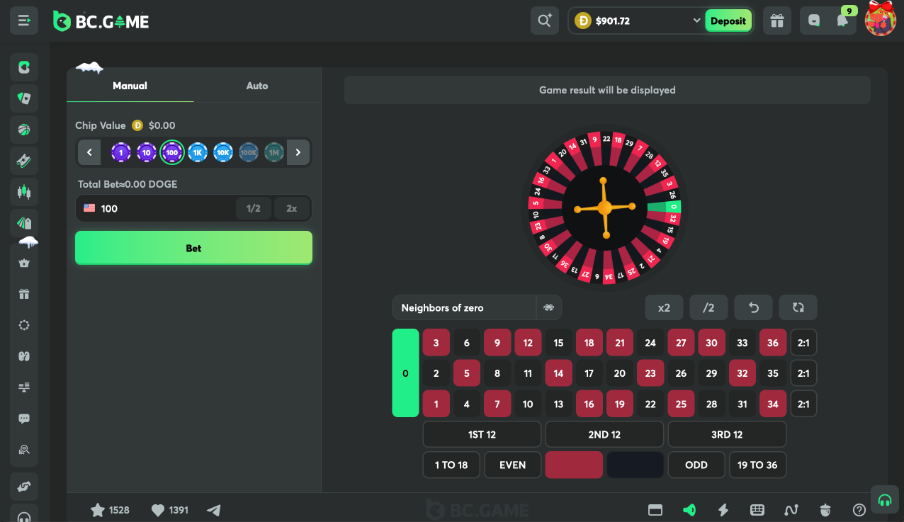 bcgame originals roulette