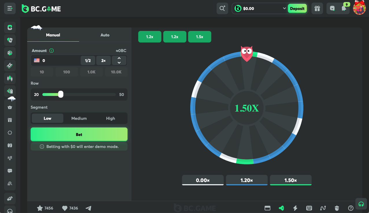 bcgame originals wheel