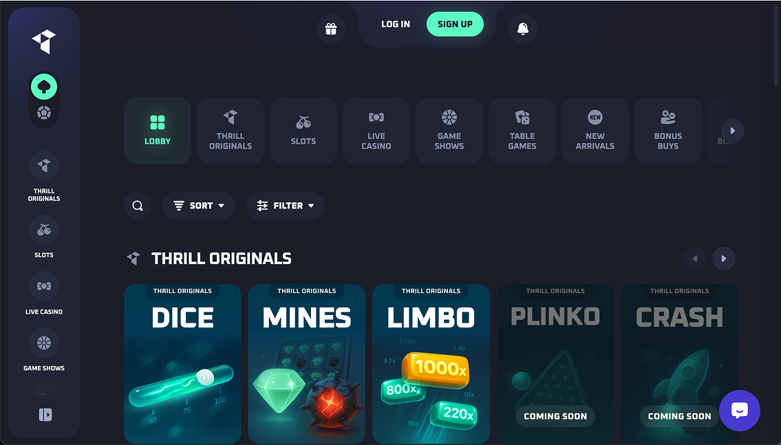 thrill com casino app