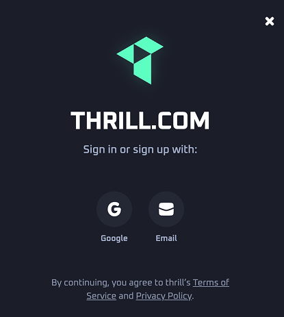 thrill com casino login