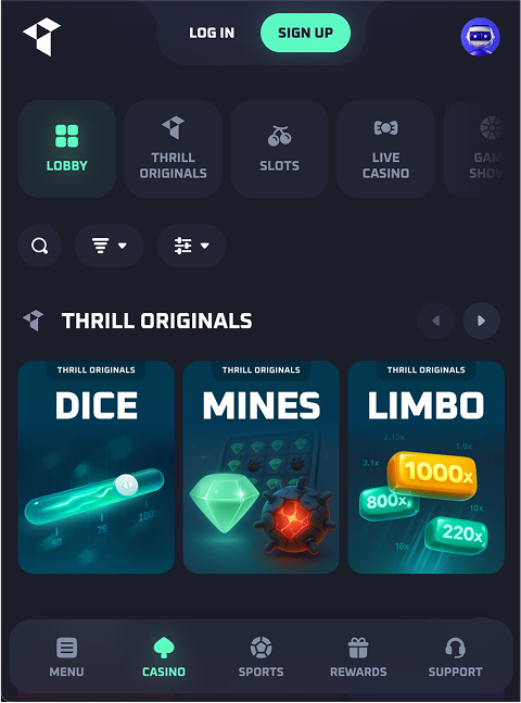 thrill com mobile casino