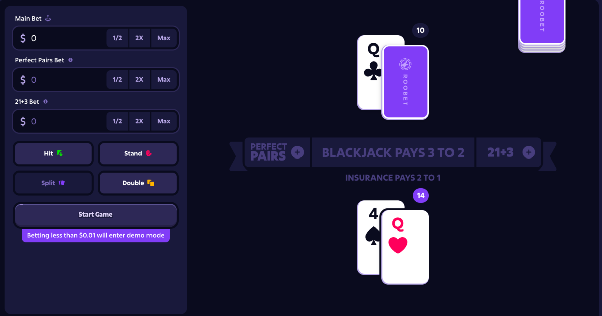 Blackjack Exclusive on Roobet