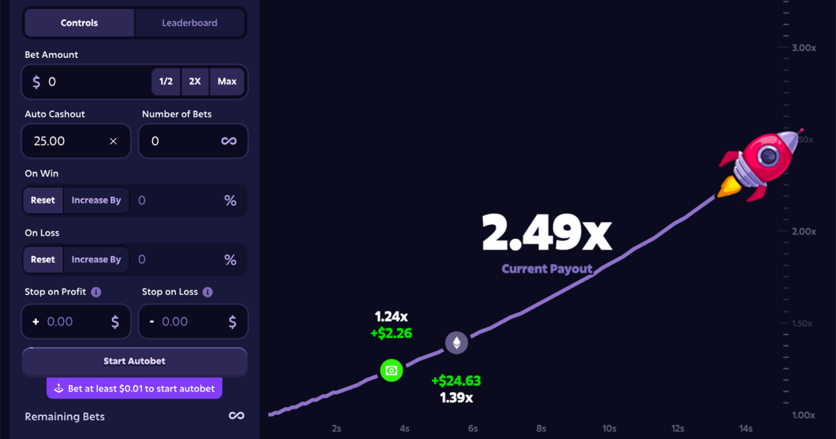 Crash auto betting mode