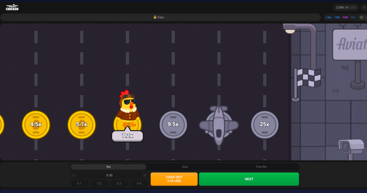 Pilot Chicken Spribe max win 3 steps