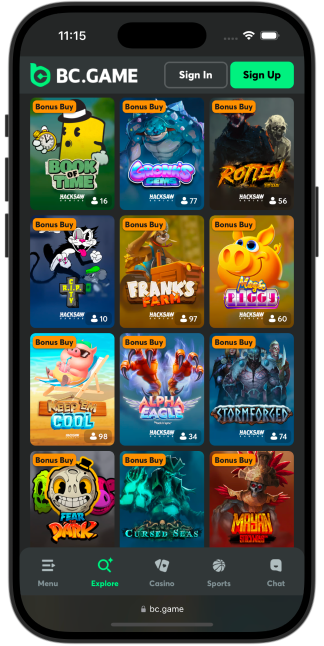 Hacksaw BC.GAME mobile app