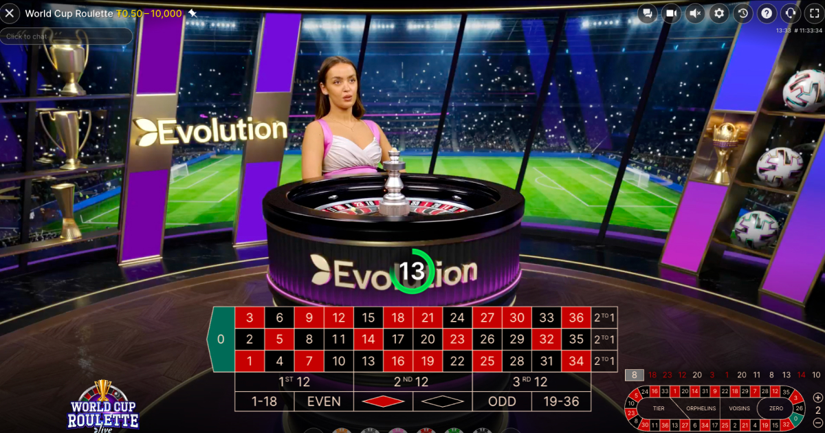 Evolution world cup roulette