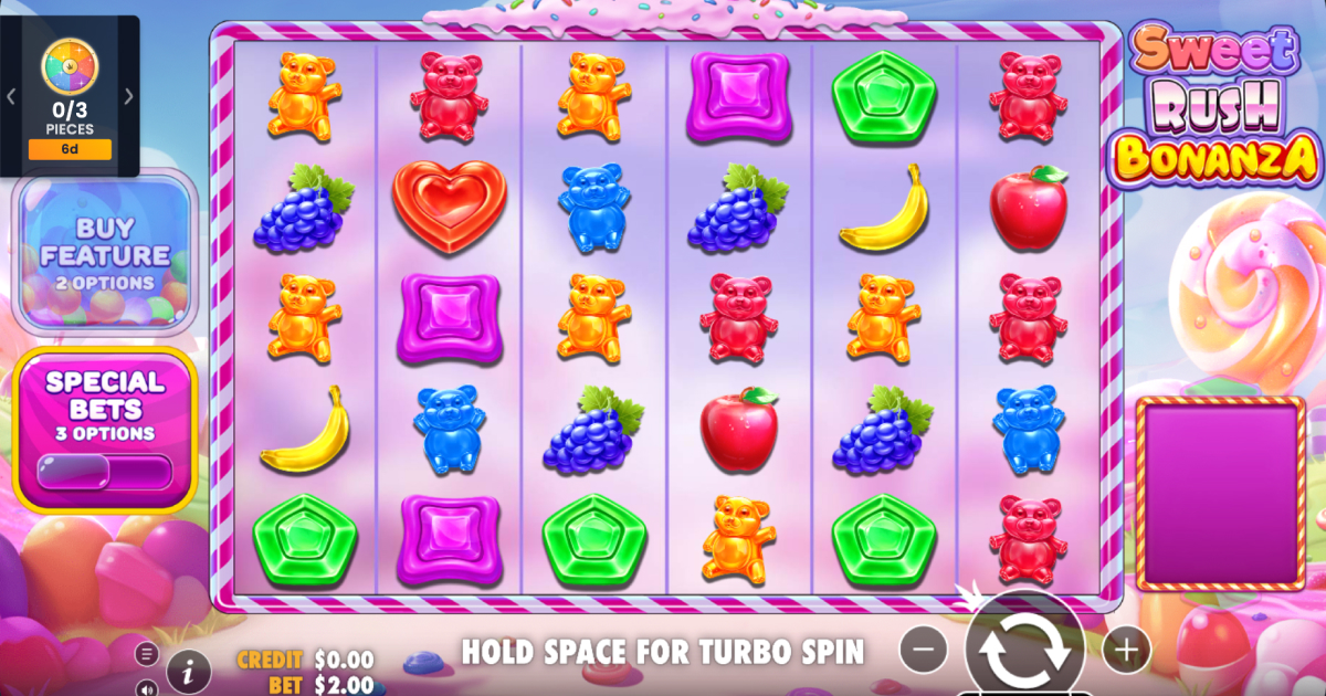 Play sweet rush bonanza high RTP slot